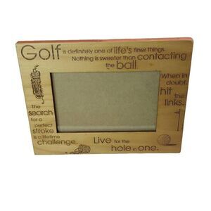 Lasercraft Your Golf Natural Engrave Wooden Frame 4 x 6